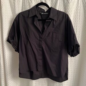 Black Zara button down shirt
